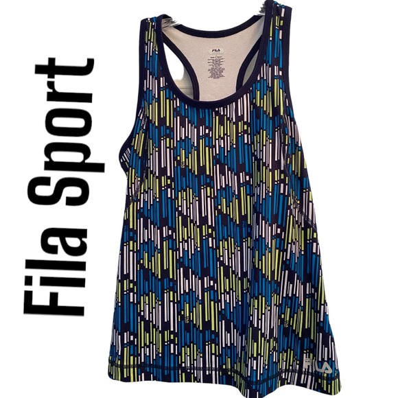 Fila Sport Racerback workout Top Blue & green L - Picture 1 of 7